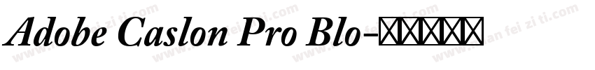 Adobe Caslon Pro Blo字体转换